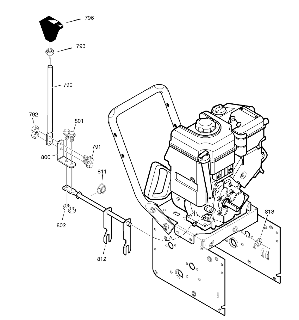 Shift Yoke Diagram and Parts List for 626752X16B-ST7526 2007 Briggs and Stratton Snow Blower